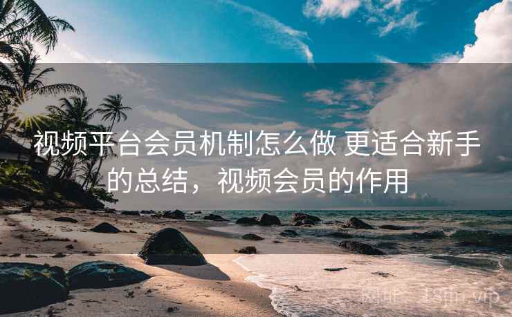 视频平台会员机制怎么做 更适合新手的总结，视频会员的作用