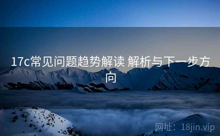 17c常见问题趋势解读 解析与下一步方向