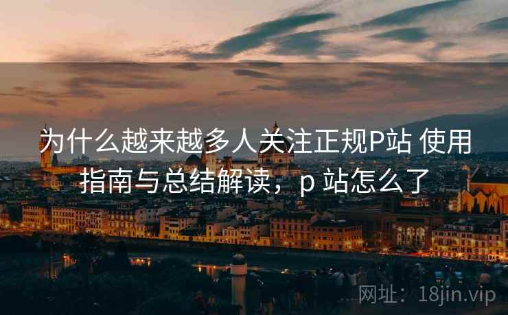 为什么越来越多人关注正规P站 使用指南与总结解读，p 站怎么了