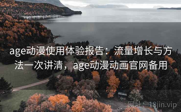 age动漫使用体验报告：流量增长与方法一次讲清，age动漫动画官网备用