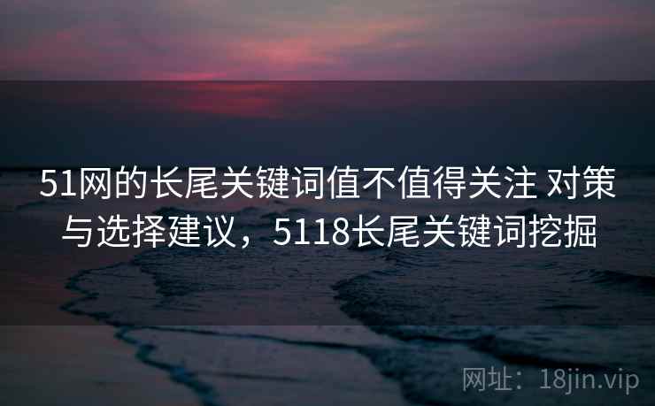 51网的长尾关键词值不值得关注 对策与选择建议，5118长尾关键词挖掘