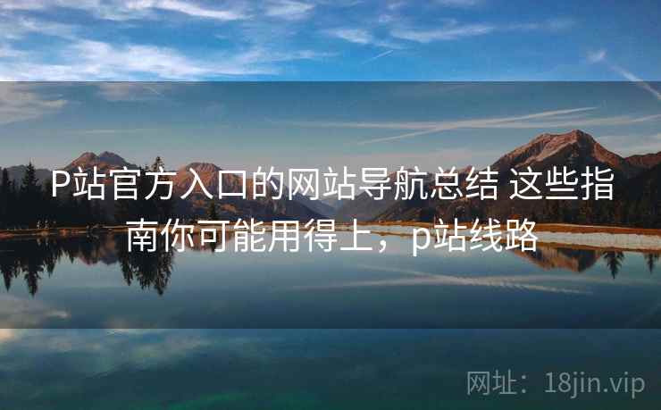 P站官方入口的网站导航总结 这些指南你可能用得上，p站线路