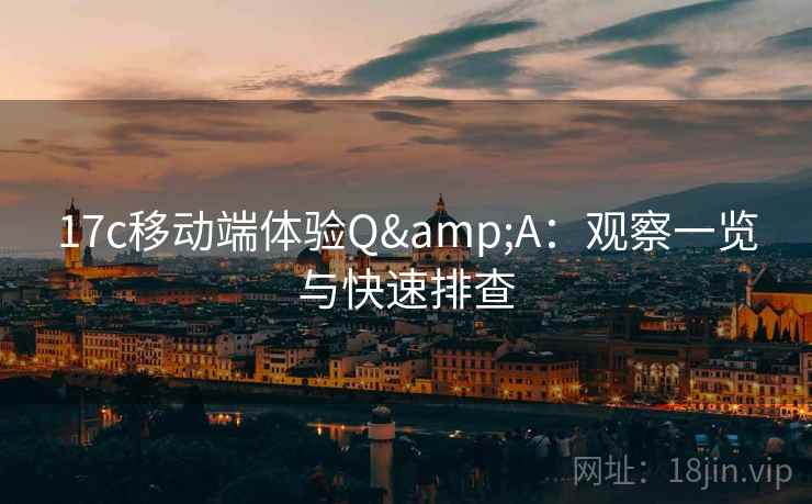 17c移动端体验Q&A：观察一览与快速排查