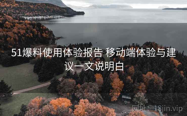 51爆料使用体验报告 移动端体验与建议一文说明白