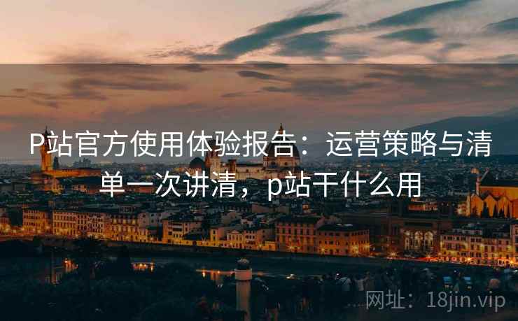 P站官方使用体验报告：运营策略与清单一次讲清，p站干什么用